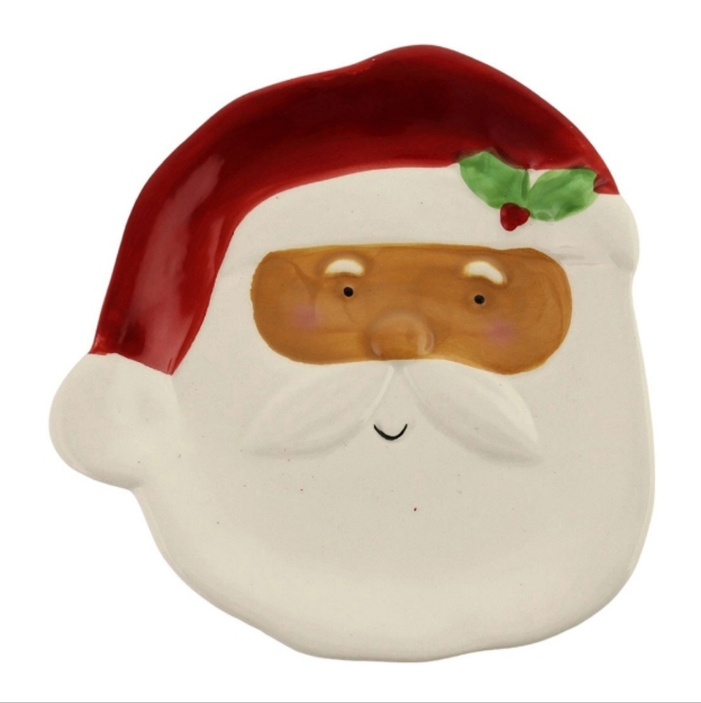 African American/Black Figural Santa Plate